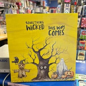 Yellow Halloween Art Canvas